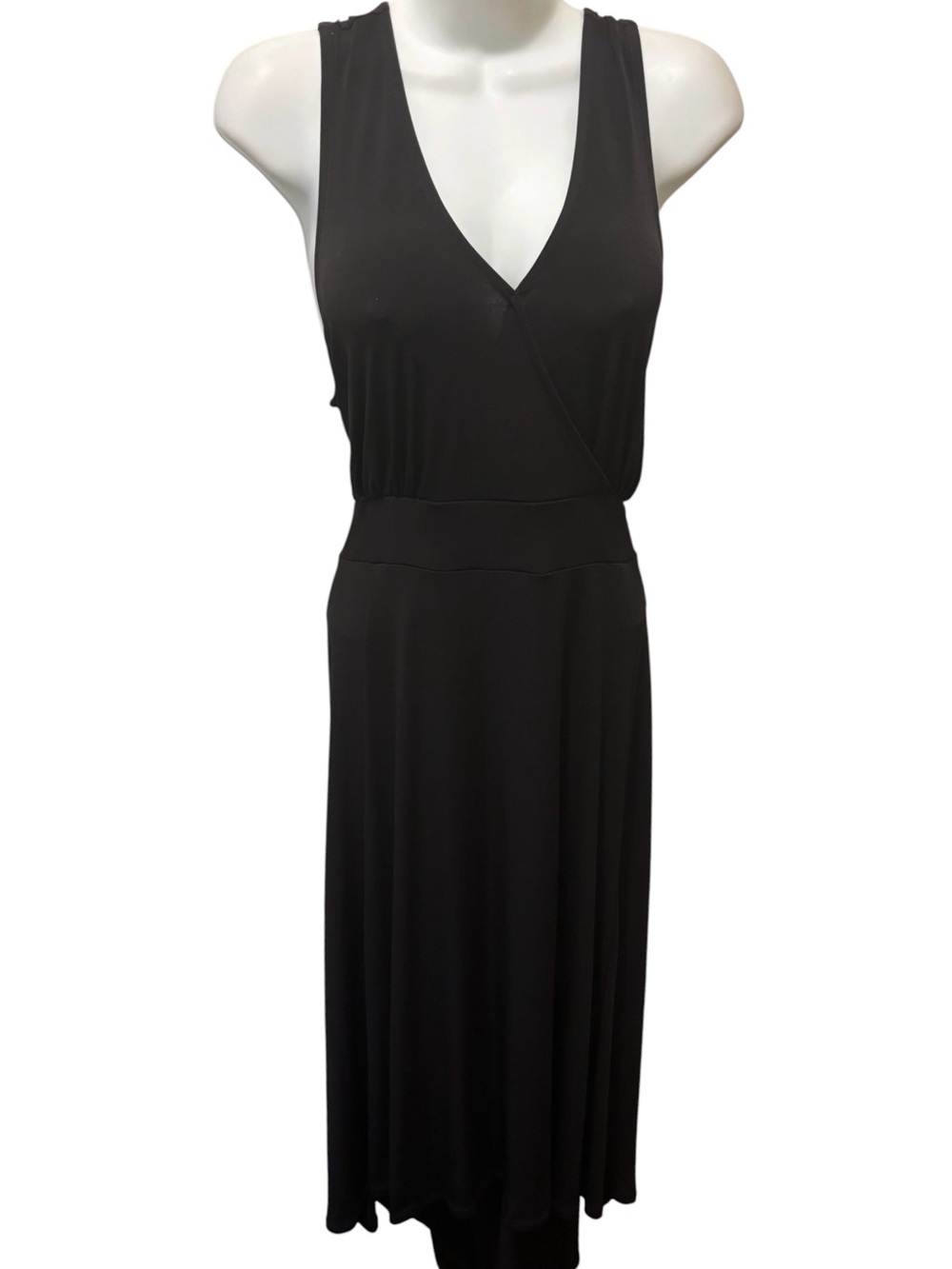 Torrid Jersey Sleeveless Surplice Midi Dress Sz 2X Ties at Back Flowy Skirt